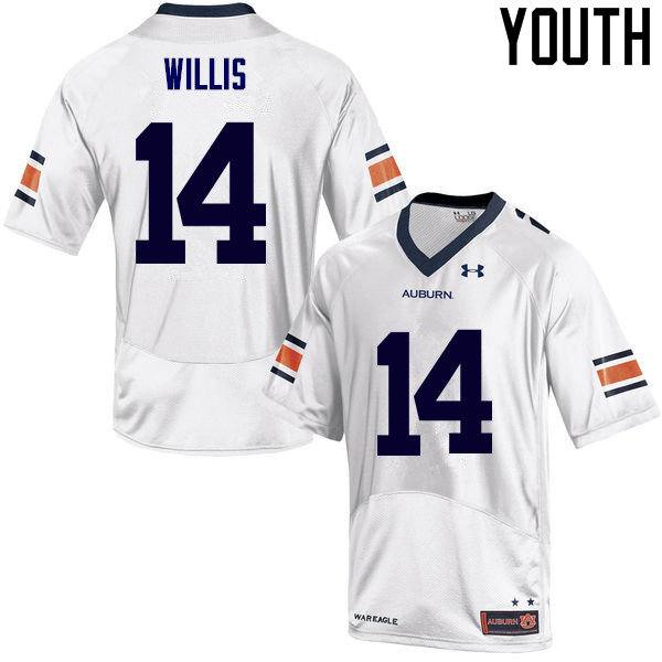 Youth Auburn Tigers #14 Malik Willis College Football Jerseys Sale-White - Click Image to Close
